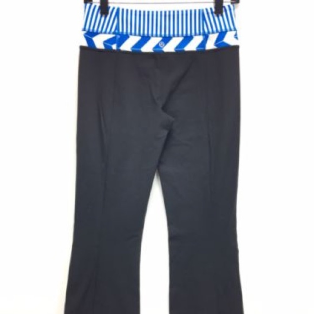 Lululemon Womens Groove Pants Blk Blu Reversible 6